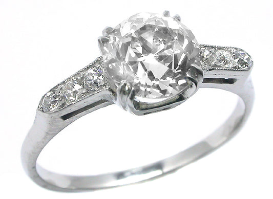 EGL 1.53ct Diamond Platinum  Engagement Ring