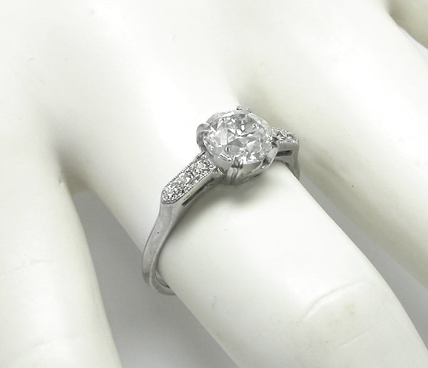 EGL 1.53ct Diamond Platinum  Engagement Ring