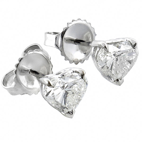 1.55ct Heart Diamond  Stud Earrings