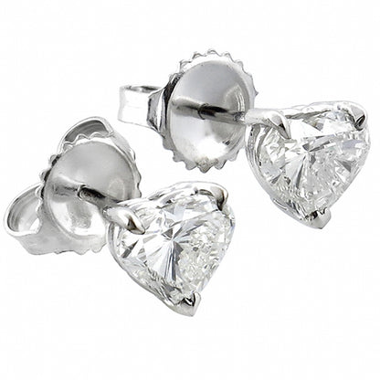 1.55ct Heart Diamond  Stud Earrings