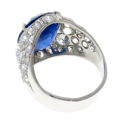 15.34ct Sapphire 6.00ct Diamond Cocktail   Ring