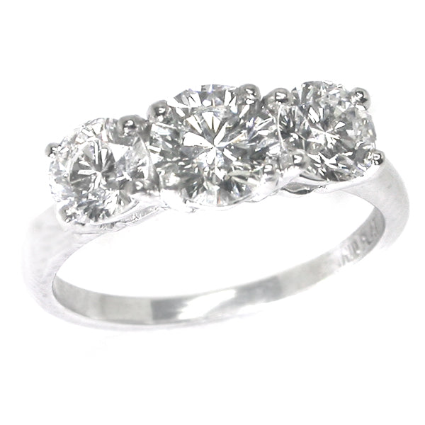 1.60ct 3 Diamond Platinum Ring