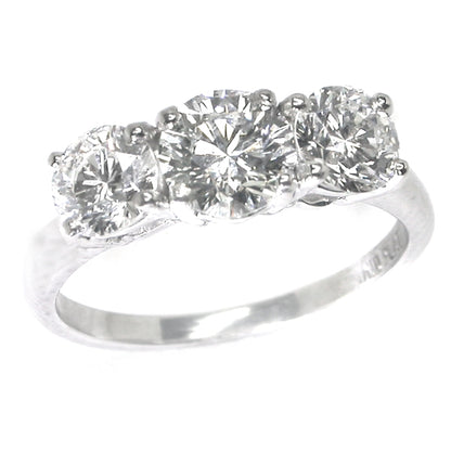 1.60ct 3 Diamond Platinum Ring