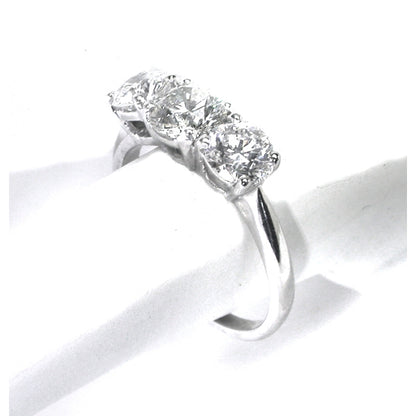 1.60ct 3 Diamond Platinum Ring