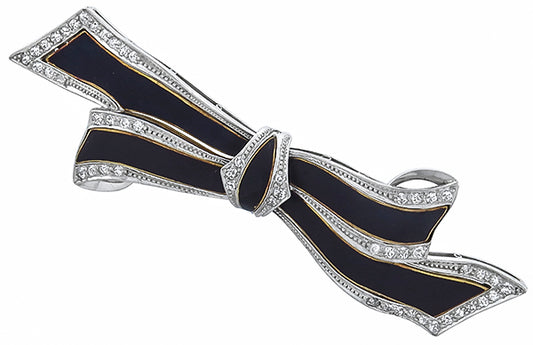 1.60ct Diamond Enamel Pin