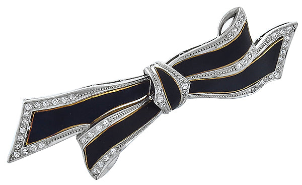 1.60ct Diamond Enamel Pin