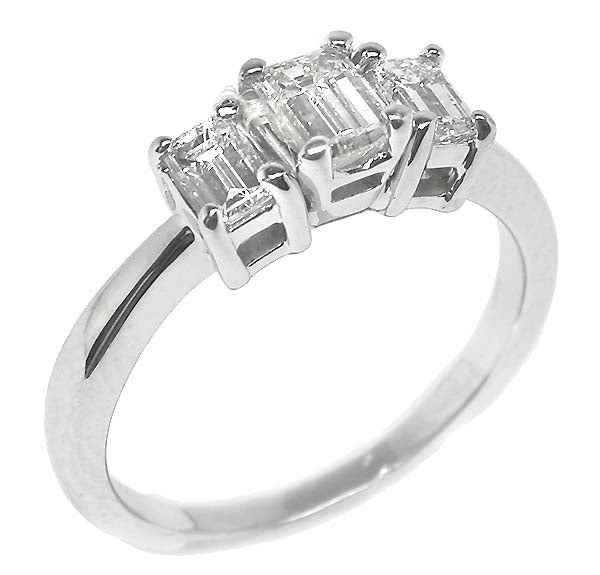 1.60ct Emerald Cut Diamond Engagement 14k White Gold Ring