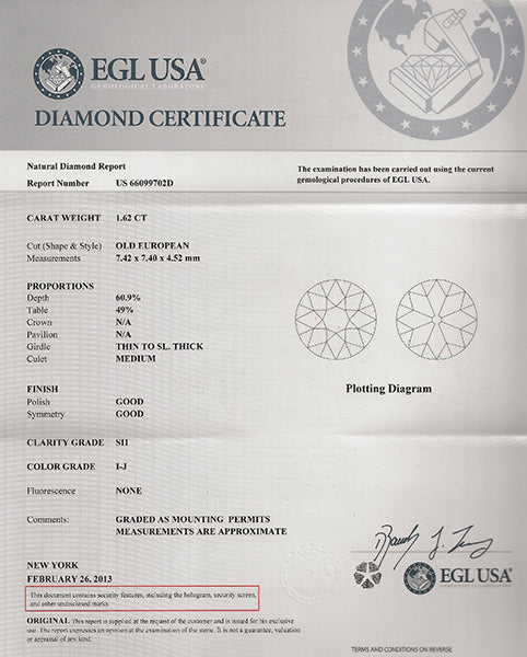 1.62ct Diamond Sapphire Platinum Engagement Ring