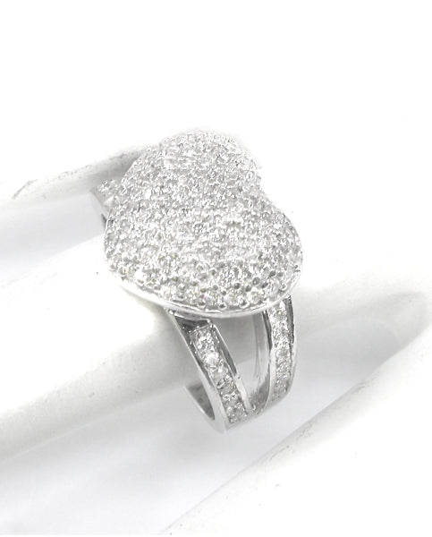 1.68ct Diamond  14k  Gold Heart  Ring