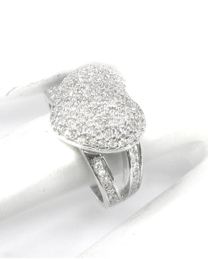 1.68ct Diamond  14k  Gold Heart  Ring