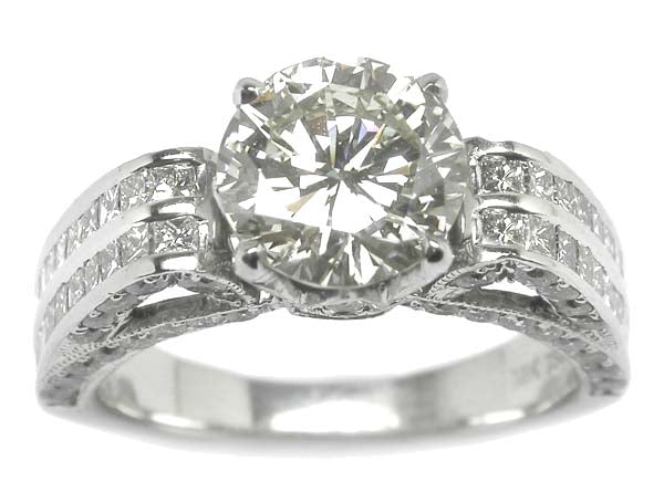 1.69ct Diamond 18k White Gold Engagement Ring