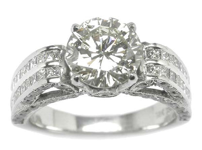 1.69ct Diamond 18k White Gold Engagement Ring