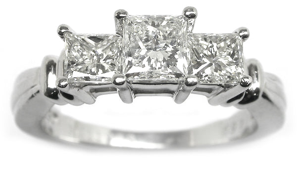 1.69ct Princess Cut Diamond Platinum Engagement Ring