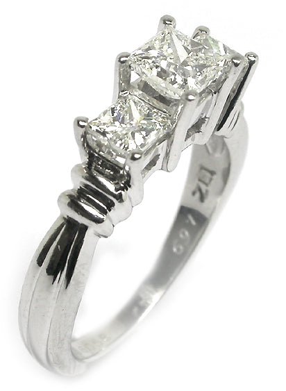1.69ct Princess Cut Diamond Platinum Engagement Ring