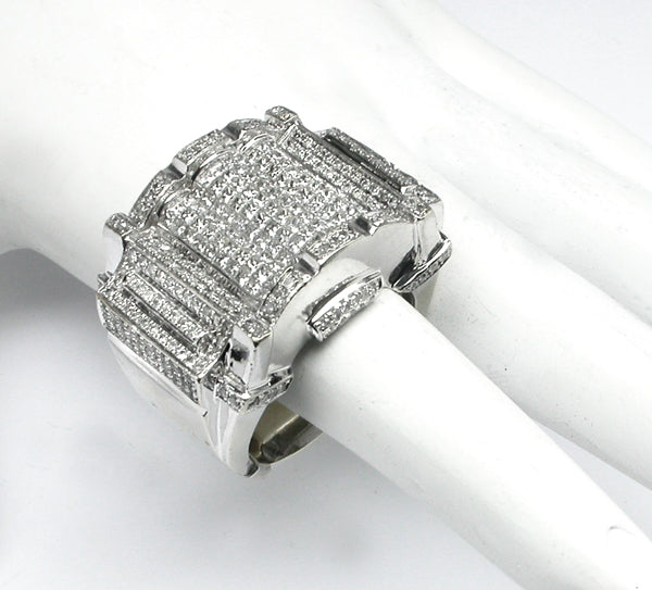 1.70ct Invisible Set Princess Cut  Diamond 14k Yellow Gold Ring