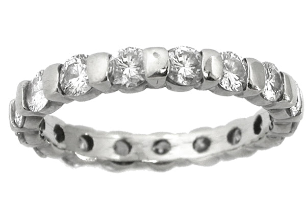 1.70ct Round Brilliant Cut Diamonds Platinum Eternity Wedding Band