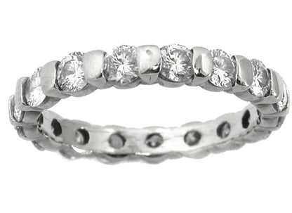 1.70ct Round Brilliant Cut Diamonds Platinum Eternity Wedding Band
