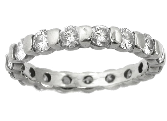 1.70ct Round Brilliant Cut Diamonds Platinum Eternity Wedding Band