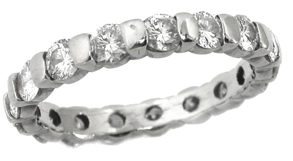 1.70ct Round Brilliant Cut Diamonds Platinum Eternity Wedding Band