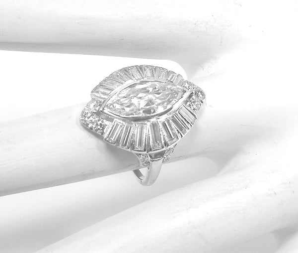 1.75ct Marquise Diamond  Platinum Ring