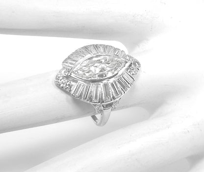 1.75ct Marquise Diamond  Platinum Ring