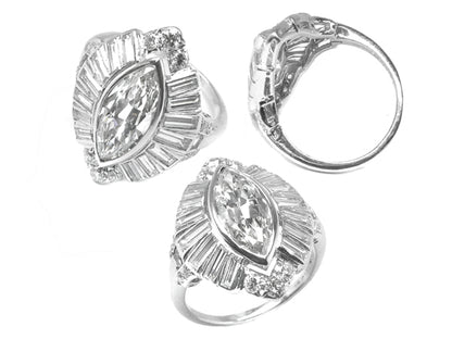 1.75ct Marquise Diamond  Platinum Ring