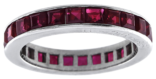 1.75ct  Ruby Gold Eternity Wedding Band