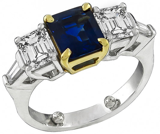 1.75ct Sapphire 1.00ct Diamond Ring