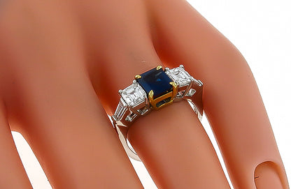 1.75ct Sapphire 1.00ct Diamond Ring