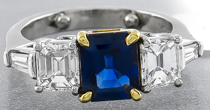 1.75ct Sapphire 1.00ct Diamond Ring