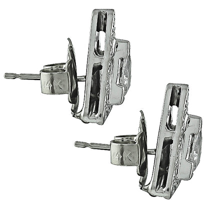 1.75cttw Diamond Triangle Earrings