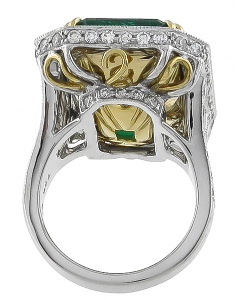 17.75ct Emerald 2.50ct Diamond Ring