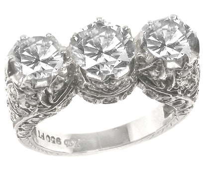 1.84ct Art Deco Style Platinum Diamond Anniversary Ring
