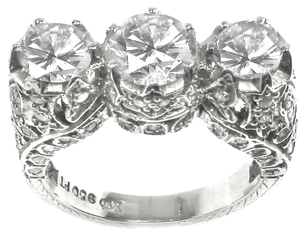 1.84ct Art Deco Style Platinum Diamond Anniversary Ring