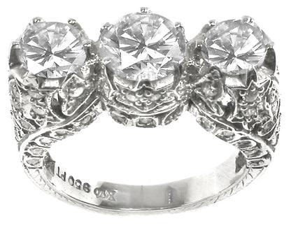 1.84ct Art Deco Style Platinum Diamond Anniversary Ring
