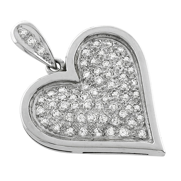 1.85ct Diamond Gold Heart Pendant