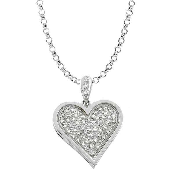 1.85ct Diamond Gold Heart Pendant