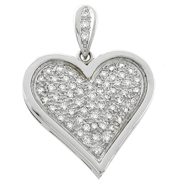 1.85ct Diamond Gold Heart Pendant
