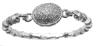 18k White Gold Diamond Cassis Collection Bangle
