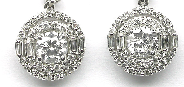 18k White Gold Diamond Drop Earrings