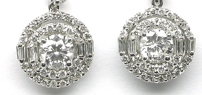 18k White Gold Diamond Drop Earrings