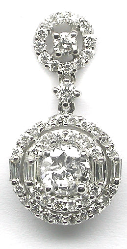 18k White Gold Diamond Drop Earrings