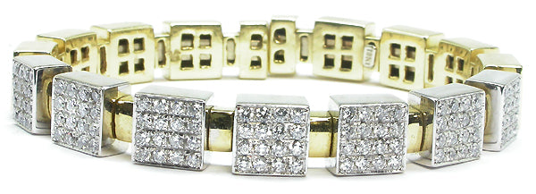 18k Yellow Gold 3.5ct Diamond Bangle