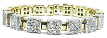 18k Yellow Gold 3.5ct Diamond Bangle