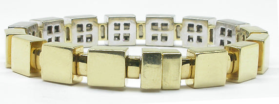 18k Yellow Gold 3.5ct Diamond Bangle