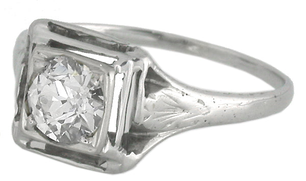 1910 0.50ct Diamond 14k Gold Engagement Ring