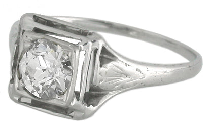 1910 0.50ct Diamond 14k Gold Engagement Ring
