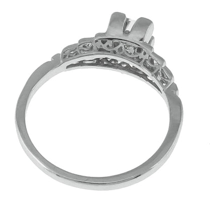 1920s 0.35ct Princess Cut Diamond Platinum Engagement Ring