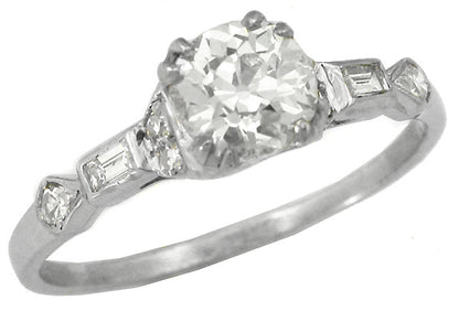 1920s 0.40ct Diamond Platinum Engagement Ring