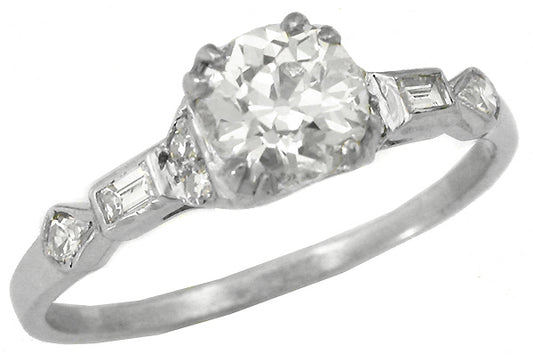 1920s 0.40ct Diamond Platinum Engagement Ring